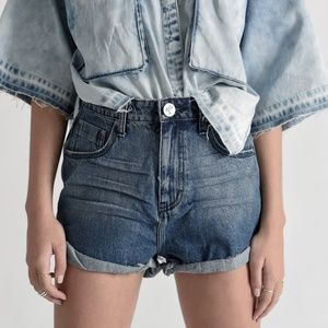 One Teaspoon Bandits High Waist Shorts Sz 24 NWT